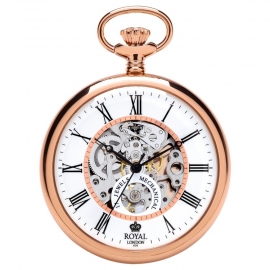 Royal London Skelet Zakhorloge Open Heart Rosé 50 mm