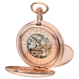 Eichmüller Dubbele Savonet Skelet 47 mm Mechanisch Rosegoud