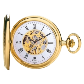 Royal London Skelet Half Hunter Goud 50mm