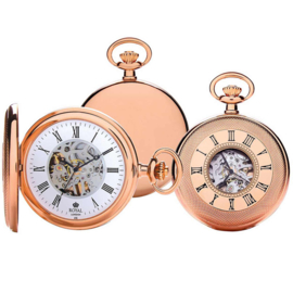 Royal London Skelet Half Hunter Rose Goud 50mm