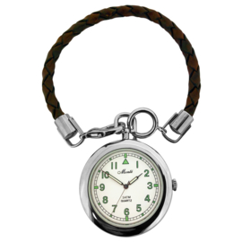 Monté Zakhorloge met Lederen Ketting Wit 42 mm