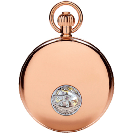 Royal London Skelet Half Hunter Open Heart Rose Goud 51mm