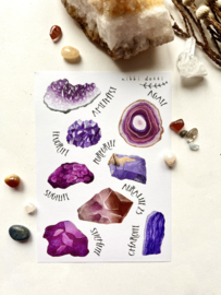 Stickervel - Purple gems