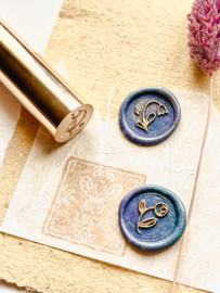 Wax seal stamp - 2 sides - Flowers