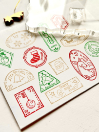 Clear stamps - Passport stamps Christmas