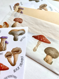 Sticker sheet - Mushrooms