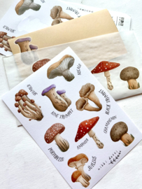 Stickervel - Mushrooms