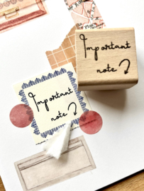 Rubber stamp - Important note