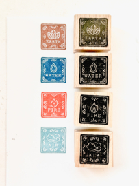 Rubber stamp set - Elements