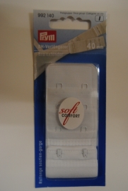 Prym BH verlenger 40 mm. Wit