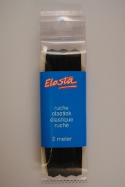 Ruche-elastiek zwart