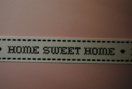 Home Sweet Home lint (wit-zwart)