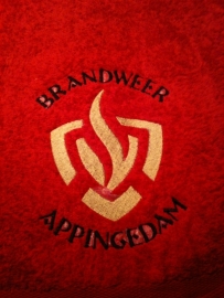 Handdoek met brandweerlogo