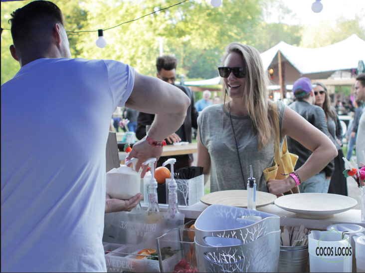 Verse gezonden sappen en cocktails op festivals en evenementen