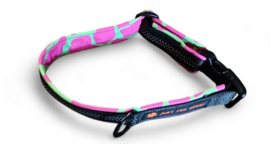 Halsband 35 tot 50cm roze/groen
