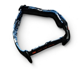 Halsband 35 tot 50cm blauw grafitti