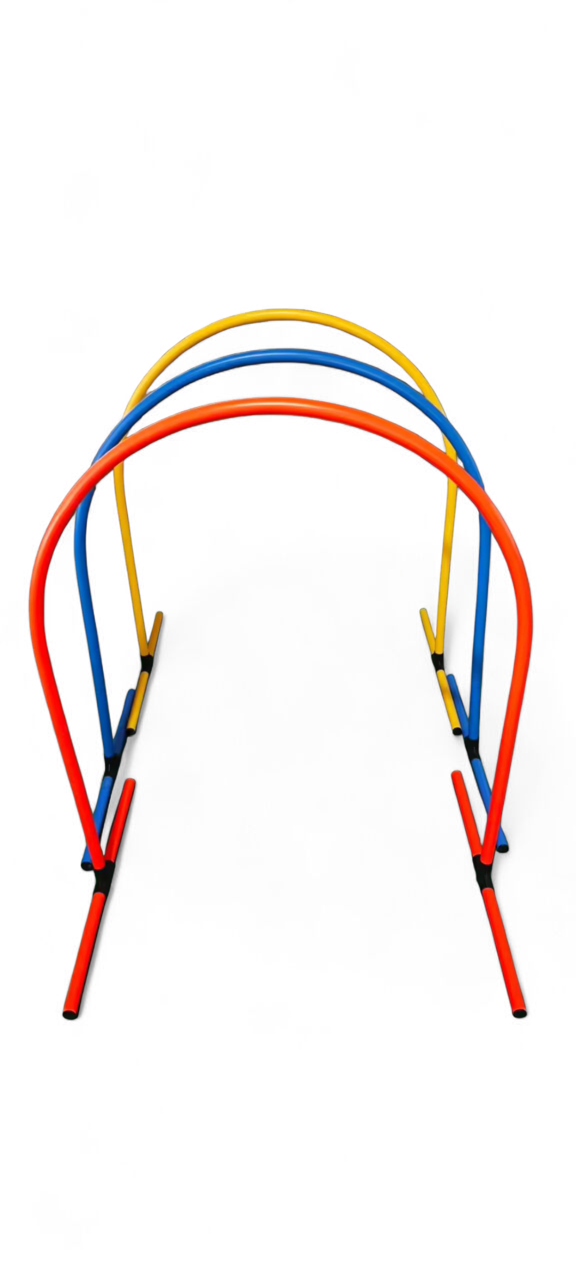 Kunstof hoops bodemloos oranje 10 stuks