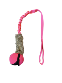 Puppington M Roze chaser 1m met bont en bungee