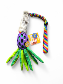 JW Rugby ball paars met Octopus - bont en bungee