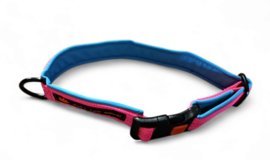 Halsband 35 tot 50cm blauw/roze