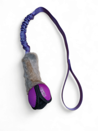 Puppington S paars chaser met bont en bungee handvat