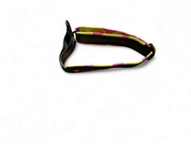 Halfcheck Halsband 35 tot 50cm geel/roze