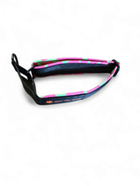 Halfcheck Halsband 35 tot 50cm groen/roze