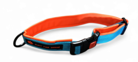 Halsband 35 tot 50cm blauw/oranje