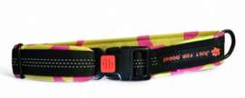 Halsband 35 tot 50cm roze/geel