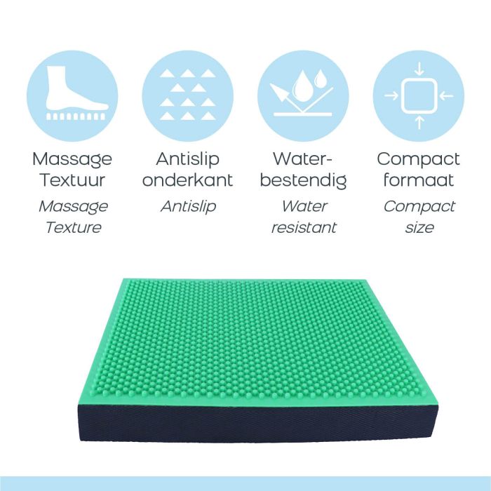 Spiky 2-in-1 Balance Pad - Zwart/Groen