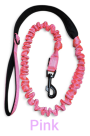 Bungeelijn 1.30 tot 2m gevoerd handvat Neon roze