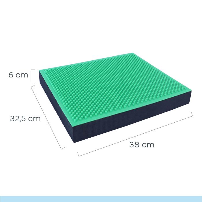 Spiky 2-in-1 Balance Pad - Zwart/Groen