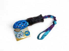 JW Hol-ee Football S Blauw met aqua/paars bungee handvat