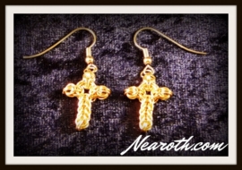 Earrings crosses gold plated