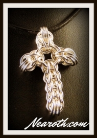 Pendant cross silverplated