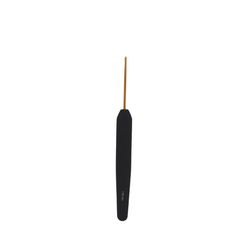 Haaknaald goud KnitPro softgrip zwart 2.0 mm