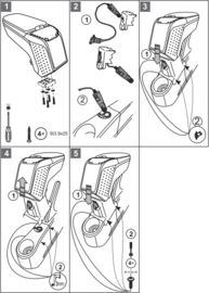 Mittelarmlehne Smart For Two/For Four (+12V Ext. Cable 2014-heute / Armster 2 Schwarz