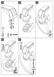 Mittelarmlehne  Fiat 500e  2020>Armster S (nür für e modellen)