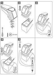 Accoudoir VW Caddy  2020>    Armster 2 NOIR