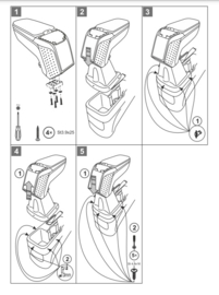 Accoudoir Hyundai ix20 2010-2019 / Armster 2 METAL GREY