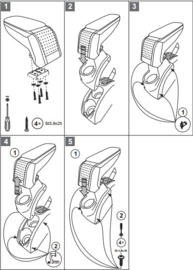 Mittelarmlehne  Citroën C2 2002-2010 und C3  2002-2010  / Armster S