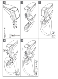 Accoudoir Fiat 500 2016> /  Armster 2 METAL GREY