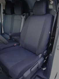 Housses de siège sur mesure VW T6 pour siège simple et banquette double à l'avant  (2+1) en TISSU