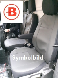 Passform Autositzbezüge Iveco Daily für Einzelsitz und Doppelbank vorne (2+1) aus KUNSTLEDER