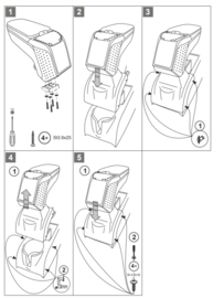 Accoudoir VW Golf V 2003-2010/ Armster 2 METAL GREY