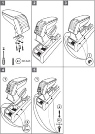 Mittelarmlehne Skoda Octavia II  2004 - 2013/ Armster S Schwarz