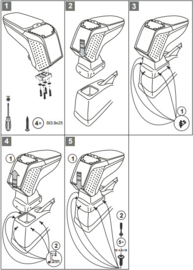 Armrest Suzuki Swift 2005 - 2011/ Armster 2 METAL GREY