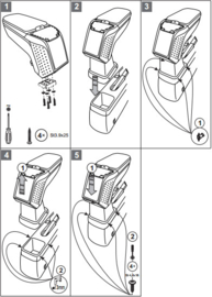 Armrest Suzuki Splash 2007-2014 / Armster 2 Black