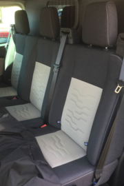 Housses de siège sur mesure  Ford Transit CUSTOM banquette arrière 3-pers SIMILI CUIR 2013>