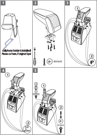 Auto Armlehnenbox Auto Armlehne Box Universal Auto Mittelarmlehne  Aufbewahrungsbox Modifikation Zubehör Für Opel Für Zafira B Mittelkonsole  Armlehne Pad (Color : C3 7 USB): : Auto & Motorrad
